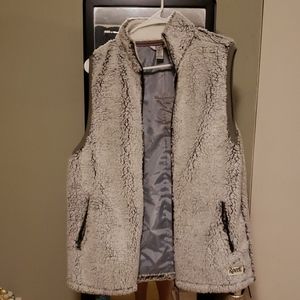 Sherpa vest jacket faux fur